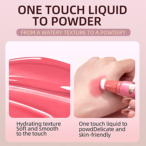 Rose-Rózsaszín Folyékony Pirosítót Smink, Szépség Pálca a Párna Applikátor, Soft Cream Blush Bot Arca, Harmatos Befejezni Könnyű