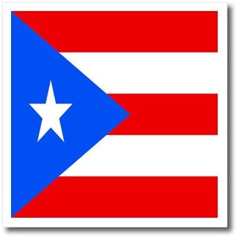 3dRose ht_28274_3 Puerto Rico Zászló-Vas a hőátadás a Fehér Anyag, 10, 10-Es