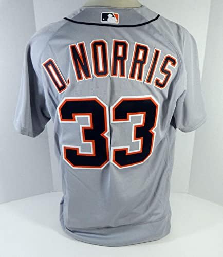 A 2018-as Detroit Tigers Derek Norris 33 Játék Kiadott Szürke Jersey DP15130 - Játék Használt MLB Mezek