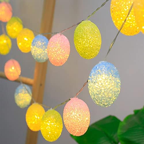 Húsvéti Tojás Lámpa String - LED Fesztivál Fél Rizs Dekoratív Színes Fény String EVA Húsvéti Alakzat Fény Haza Dekoráció
