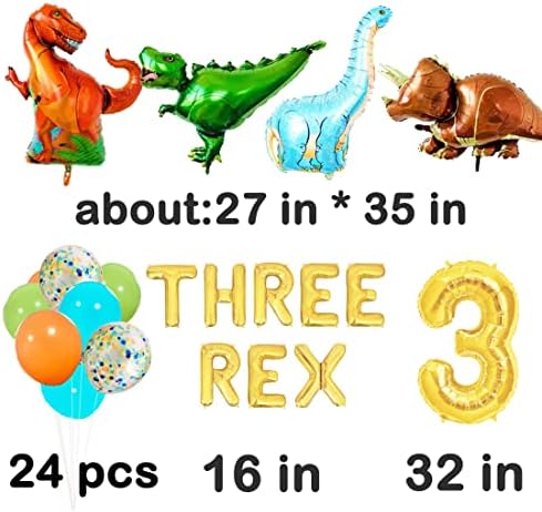 HEETON Három Rex Lufi T-Rex 3 Tortát Topper Dinoszaurusz Szülinapi Süti Topper Jurassic Park Szülinapos Parti Kellékek Dekoráció
