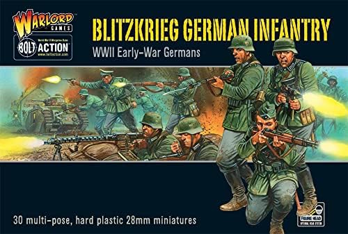 Csavar Akció Blitzkrieg! Német Gyalogság Számok 1:56 második VILÁGHÁBORÚ Katonai Wargaming Műanyag Modell Készlet