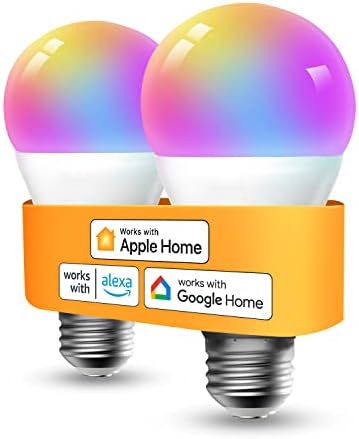 Refoss Okos Izzók Működik az Apple HomeKit, színváltó Okos Izzók Kompatibilis a Siri, Alexa, a Google Haza, 19 LED Izzó, E26 Illeszkedő,