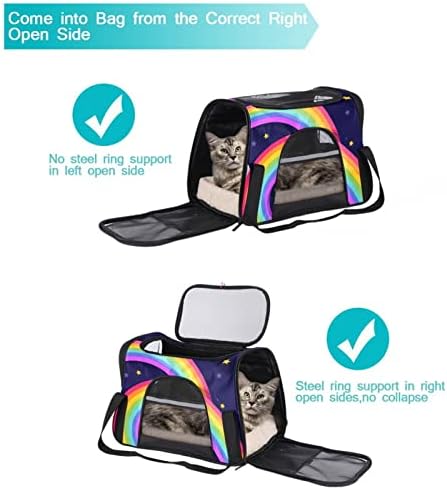 Kisállat Hordozó Rainbow Csillagok, Puha Oldalú Pet Travel Fuvarozók számára a Macskák,Kutyák, Kiskutya, Kényelmes, Hordozható, Összecsukható