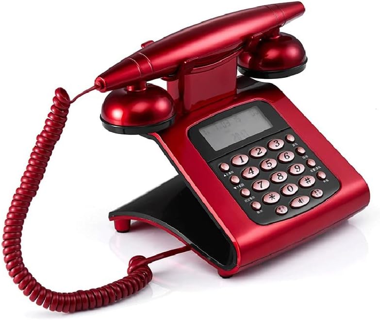 XDCHLK Antik Vezetékes Vezetékes Telefon, Fix Retro Telefon Gombot, Tárcsázza a Klasszikus, Dekoratív Telefon Haza, Család