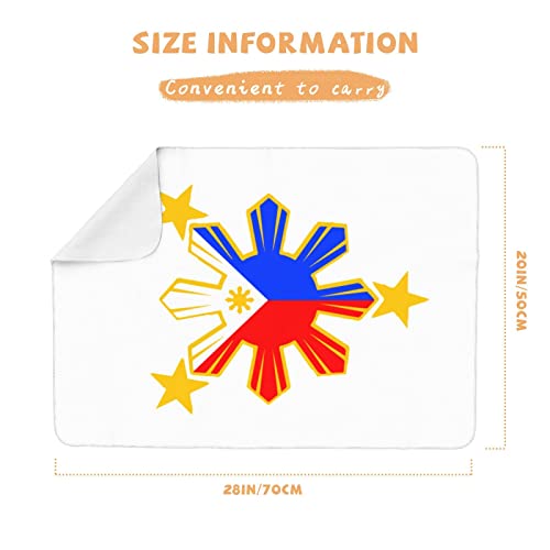Fülöp-Szigetek Büszkeség Csillagos Zászló Nap Pelenkázó Pad Hordozható Újszülött Vízálló Pelenka Könnyű Utazási Változó Mat