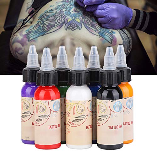 7colors Szakmai Hordozható Test Tetováló Festék Készlet, Hosszú élettartamú, Könnyen Színű, Nem fakul, Biztonságos, Tetoválás, Pigment