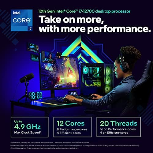 Intel Core i7-12700 Éger-Tó PROCESSZOR LGA 1700 2.1 GHz-es, 12-Core 65W 25MB Cache Asztali Processzor