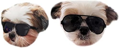 G014 a Kutya Pet 80-as Napszemüveg Szemüveg a Kis Kutyák akár 15lbs (Fekete)