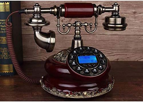 Qdid Európai Retro Vezetékes Antik Fehér Piros Kör Vezetékes Telefon, Iroda, Családi Hotel, Nappali (Szín : Klasszikus Szín)