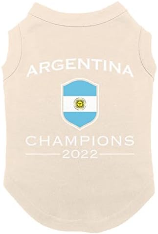 Argentína Bajnokok 2022 - Foci Futbol Kutya Póló (Természetes, 3X-Nagy)