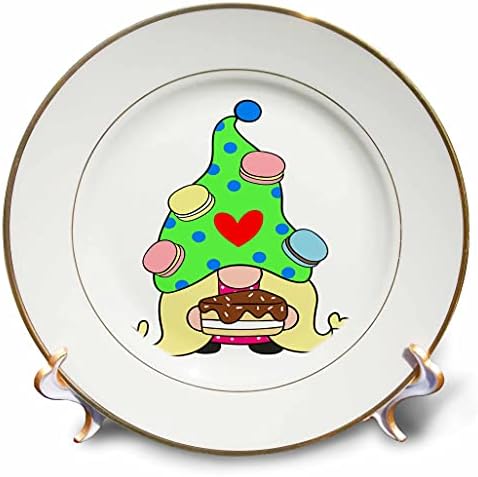 3dRose Lány Gnome Macaron Cookie-Kalap, Torta, 3dramm - Lemezek (cp_349566_1)
