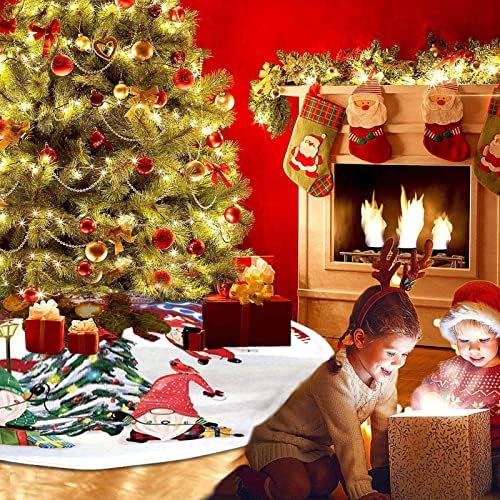 1DB karácsonyfa Szoknya Vörös karácsonyfa Dísz Fehér Puha Plüss karácsonyfa Szőnyeg Hó Minta Díszíti Ünnep Felek 90 cm Átmérőjű,