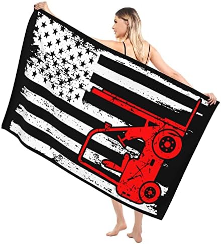 CUTEDWARF Targonca Üzemeltető Szakma USA Zászló Büszkeség Törölközőt Fürdőszoba Nedvszívó kéztörlő, Puha Prémium Törülköző Gyors