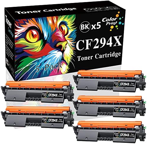 ColorPrint (5-Csomag, Fekete) Kompatibilis 94X Festékkazettát 94A Csere HP CF294X CF294A 294X 294A Használt Laser Jet Pro MFP M148fdw M148dw
