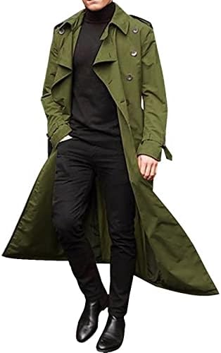 Ymosrh Mens Kabátok, Dzsekik Téli Férfi Hosszú-Slevee Luxus Teljes Hossza ballonkabát Hosszú Gyapjú Felöltő Kabát