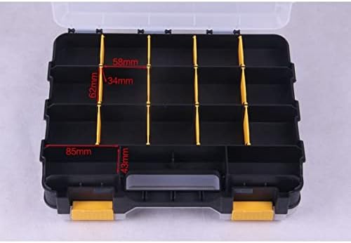 YCFBH 12 Inch Toolbox Kétoldalas Hordozható Műanyag Alkatrészek Toolbox Besorolás Alkatrész Doboz 320x270x80mm