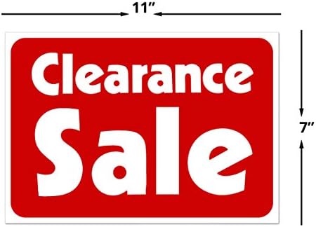 Eladó jel Clearance Kiskereskedelmi Üzlet, Vásárlás Üzenet Jel - Tartós, Vízálló Műanyagból 7x 11 Ár Jelek - növelje Értékesítési Fényes Kijelző