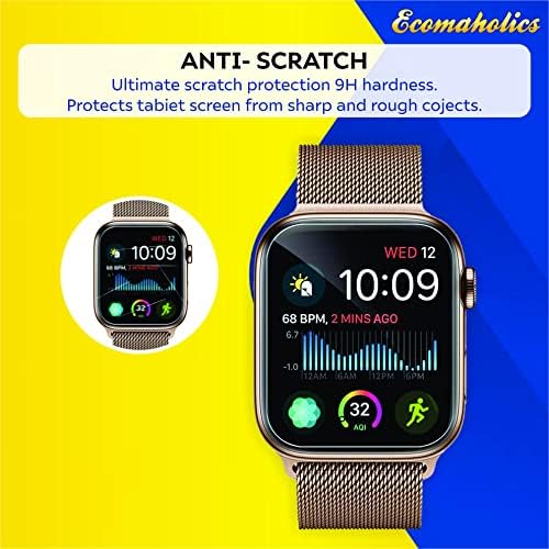 Ecomaholics (Korszerűsített 6 Csomag kompatibilis Apple Karóra 44 mm Sorozat SE 2022/6/5/SE képernyővédő fólia, Anti Karcolás,