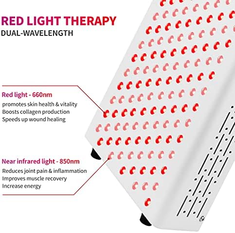 A vörös Fény Terápia Készülék 1000W,200 Led 660nm 850nm, Vörös Fény Terápia Készülék Zárójelben, Állítható Vörös Fény Terápia