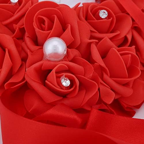 DEALPEAK Romantikus Rózsa Szív Alakú Esküvői Szívességet Gyöngy, Dekoráció Ajándék Gyűrű Doboz Párna Párna