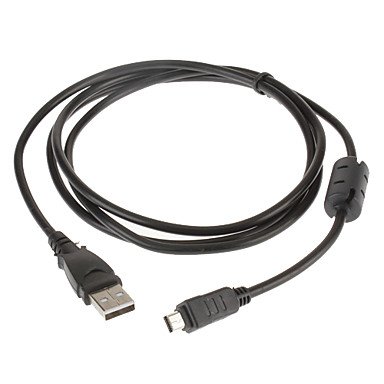 Digitális Fényképezőgép USB-Kábel Olympus (1 m, Fekete)