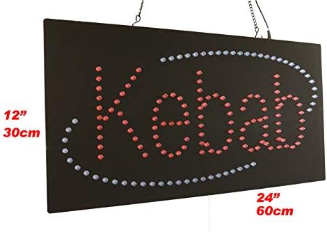Kebab Jel, TOPKING Signage, LED Neon Nyitott, Bolt, Ablak, Bolt, Üzlet, Kijelző, Megnyitó Ajándék