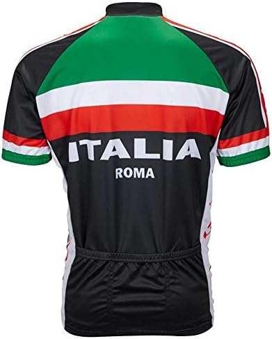 A világ Mezek Olaszország Roma Italia Kerékpáros Mez által Férfi Rövid Ujjú