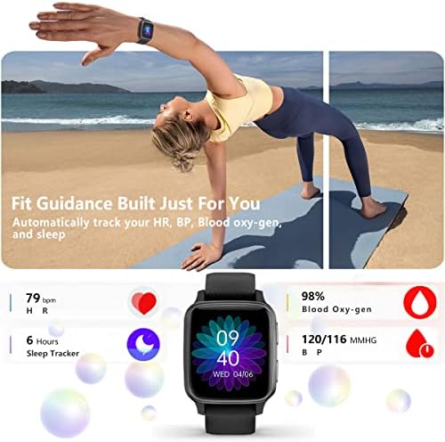 MorePro Smart Óra, Fitness Tracker pulzusszám, Vérnyomás Monitor, Fitness Óra & Vér Oxigén Lépés Tracker,Lépésszámláló Tevékenység érintőképernyő,