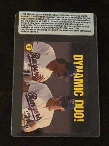 Jose Canseco & Juan Gonzalez 1993 Donruss Aláírt Dedikált Kártya Cas-Igazolt - A Baseball Asztalon Dedikált Kártyák