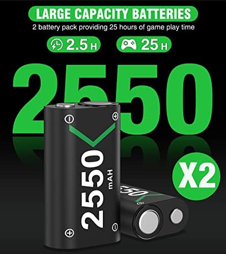 Mocagen Újratölthető Akkumulátort Egy Xbox/Xbox Sorozat X|S Vezérlő Elem, 2 X 2550mAh Egy S/Xbox X/Xbox Elite Akkumulátorok,