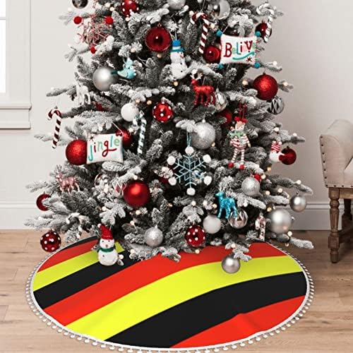 Karácsonyfa Szoknya Pom Trim német-Zászló-Németország Ünnep a Karácsony Otthon Dekoráció 30