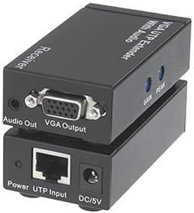 Kanex Pro VGA 1x1 Extender át CAT5e/6 Audio akár 1000 láb (300 m) Rack-vagy alatt-asztalra szerelhető (VGAEXTX1)