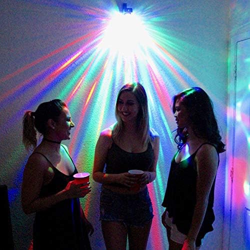PartyStar Party Light Hordozható LED Beltéri, mind Kültéri Szórakoztató, elemes Kézi Multi-Color RGB Forgó diszkógömb a Fény a Ház Felek