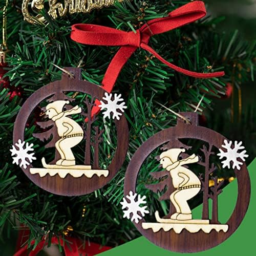 Karácsonyi Dekorációs Kellékek Üreges Fa Medál Kreatív Szekrényben karácsonyfa Díszítés Medál Gally Garland a Bogyók