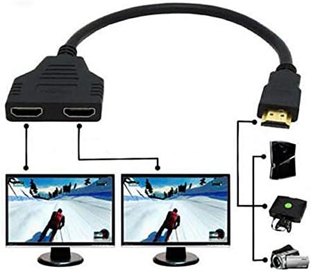Qiopertar Új HDMI Kábel Elosztó Kábel-1 Férfi Kettős HDMI-2 Női Y Elosztó Adapter Nők