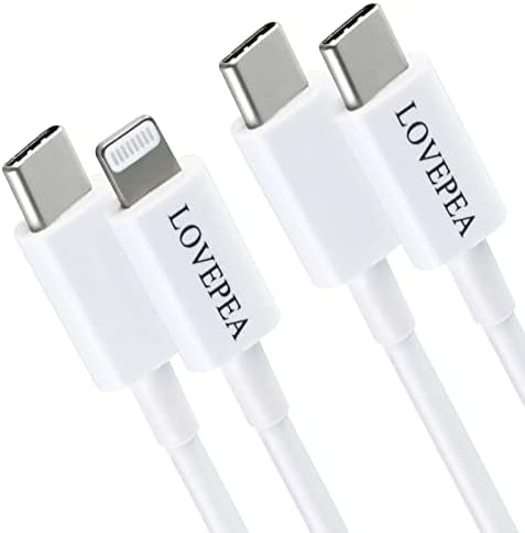 20W PD Töltő 6.6 Ft USB-C illetve a Lightning Kábel [Apple Mpi Hitelesített],Kompatibilis iPhone, Samsung, a Google pedig Telefonok, iPad