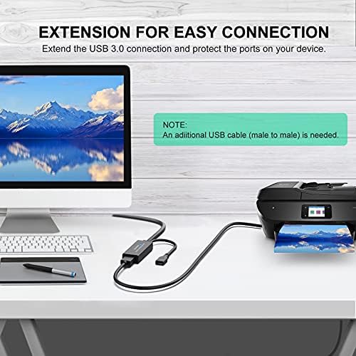 SNANSHI Aktív USB 3.0 Kábelt 30 ft, Aktív USB Hosszabbító Kábel jelerősítő Kompatibilis Oculus Rift, Oculus Quest/Quest 2 VR, Xbox, Billentyűzet,pendrive,