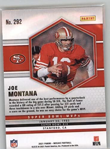 2021 Panini Mozaik 292 Joe Montana San Francisco 49ers NFL Labdarúgó-Trading Card