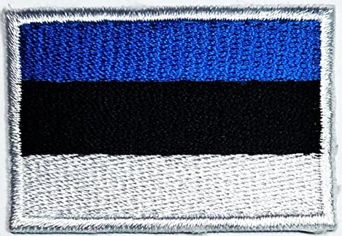 Mini Észtország Nemzeti Zászló Foltok Beállítása. Zászló Taktikai Vasalót Varrni a Patch Hímzett Jelvény Ország Észtország Zászló Farmer, Póló,