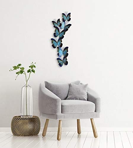T. I. Design Kék Pillangók Kortárs Fém Fali Dekoráció