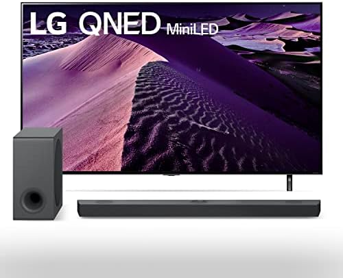 LG 55 collos Osztály QNED85 Sorozat 4K Smart TV Alexa Beépített 55QNED85UQA S75Q 3.1.2 ch Hang sáv w/Dolby Atmos DTS:X, Hi-Res