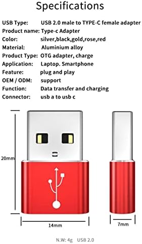 BoxWave Adapter Kompatibilis a Logitech Zone Igaz, Vezeték nélküli (Adapter által BoxWave) - USB-C PortChanger (5 Csomag), USB C-Típusú OTG