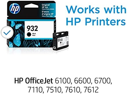 HP 932 Fekete Tintapatron | Dolgozik, a HP OfficeJet 6100, 6600, 6700, 7110, 7510, 7610 Sorozat | CN057AN