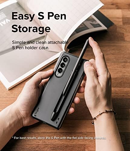Ringke Slim Esetben Kompatibilis a Samsung Galaxy S Pen (Fold Kiadás), Ragasztó Prémium Nehéz PC-S Pen-Szeres Kiadás Tartó - Fekete