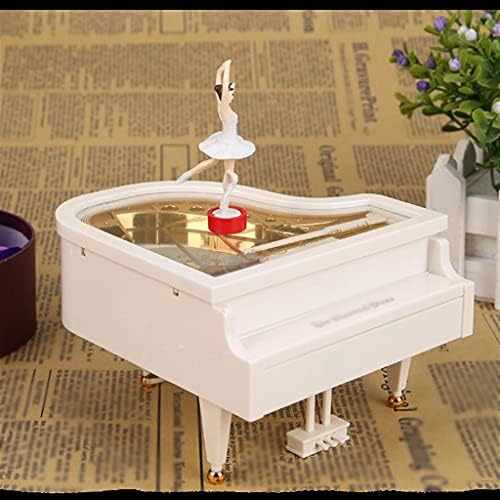 GKMJKI Romantikus Zongora Modell Music Box Balerina Zenei Dobozok Haza Szülinapi Dekoráció Esküvői Ajándék (Szín : OneColor, Méret