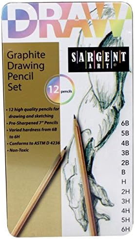 Sargent Művészeti 22-7283 12 Darab Grafit Rajz Ceruza Készlet Ón-Ügy