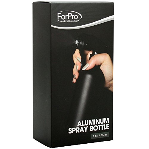 ForPro Alumínium Spray Üveg, Fekete, Finom Köd Permetező, Újratölthető, Használja a Vizet, tisztítószert, Illóolajok, 8 oz