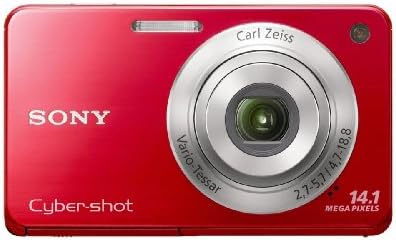 A Sony Cyber-Shot DSC-W560 14.1 MP Digitális Fényképezőgép Carl Zeiss Vario-Tessar 4x-es nagylátószögű Optikai Zoom Objektívet, valamint 3.0-inch