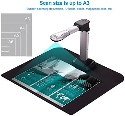 YFQHDD USB Dokumentum Kamera, Szkenner Rögzítés Méret A3 Nagysebességű Szkenner LED Fény PDF Formátumban Exportálja